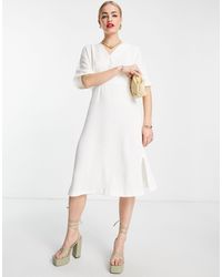 Closet - Kimono Sleeve Wrap Front Midi Dress - Lyst