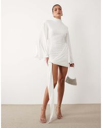 ASOS - Backwing Slinky Mini Dress With Draped Hardware Detail - Lyst