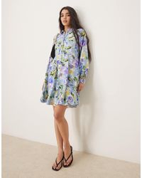 Y.A.S - Flippy Hem Mini Shirt Dress - Lyst