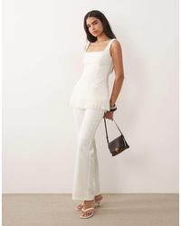 Pretty Lavish - Verona Tailored Wide Leg Pants - Lyst