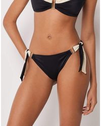 Calzedonia - Bow Bikini Bottoms Elegant Bicolor - Lyst
