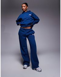 Kaiia - Cotton Rich Logo Wide Leg Sweatpants - Lyst