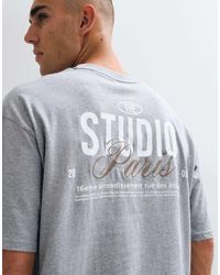 ASOS - Oversized T-shirt With Text Embroidery - Lyst