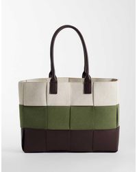 ASOS - Colour Block Weave Tote Bag - Lyst