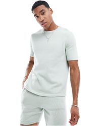 ASOS - Co-ord Midweight Knitted Cotton T-shirt - Lyst