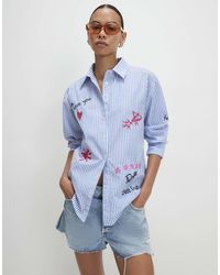 River Island - Cotton Striped Sketch Boutique Shirt - Lyst