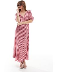 New Look - Vestito Midi A Quadretti Allacciato Sul Retro - Lyst