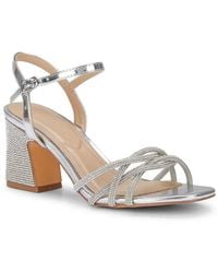 SEQWL - Strappy Chunky Heel Sandals With Buckle Closure - Lyst