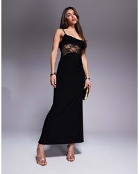 ASOS - Vestito Lungo A Canotta Con Inserto - Lyst