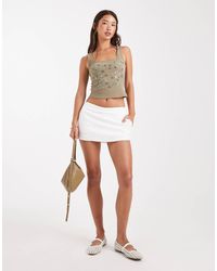 Hollister - Mini jupe-short en lin - Lyst