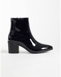 ASOS - Heeled Zip Up Boots - Lyst