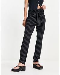 Jdy - Tapered Trousers With Paperbag Waist - Lyst
