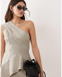 ARRANGE - One Shoulder Structured Top Co-ord With Asymmetric Hem - Lyst