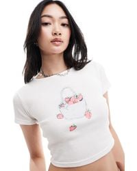 Daisy Street - Fitted Baby T-shirt With Strawberry Graphic - Lyst
