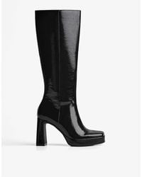 Bershka - Plateau-stiefel mit absatz - Lyst