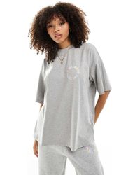 ASOS - Weekend Collective Oversized T-shirt With Pastel Logo - Lyst