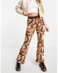 Monki Denim Stacy Flared Trouser in 