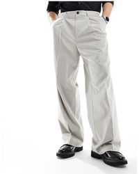 Weekday - Uno - pantalon ample ajusté - beige chiné - Lyst
