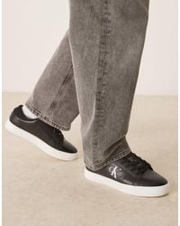 Calvin Klein - – klassische cupsole-sneaker aus leder - Lyst