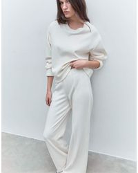 Stradivarius - Knit Trousers With Seam Detail - Lyst