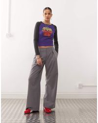 Collusion - Wide Leg Pleat Detail Trouser - Lyst