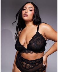 ASOS - Asos Design Curve Lola Lace Longline Bralette - Lyst