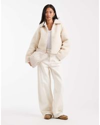 Threadbare - Short Borg Jacket - Lyst