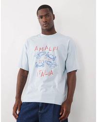 SELECTED - Oversized T-shirt With Amalfi Print - Lyst