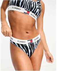 Tommy Hilfiger - Heritage High Waist Thong With Logo Waistband - Lyst