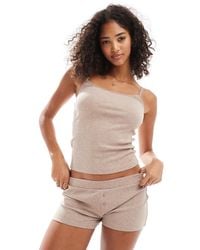 ASOS - Mix & Match Rib And Velvet Trim Cami Tank Top - Lyst