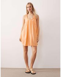 ASOS - Ruched Neck Mini Sundress - Lyst