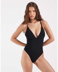 & Other Stories - V-neck Low Back Swimsuit With Padding - Lyst