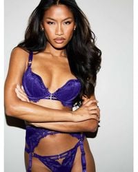 Ann Summers - Dark Romance Satin Padded Plunge Bra - Lyst