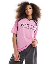 Pull&Bear - Oversized Fit Graphic Football T-shirt - Lyst