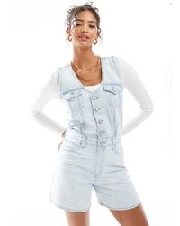 Levi's - Vest Denim Playsuit - Lyst