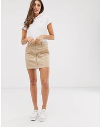 hollister white denim skirt