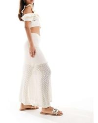 SELECTED - Femme Knitted Crochet Maxi Skirt - Lyst