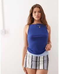 Collusion - Slash Neck Ribbed Singlet - Lyst