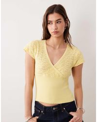 Miss Selfridge - – kurzärmliges strickoberteil - Lyst