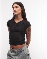 Collusion - Wrap Front Fitted Top - Lyst