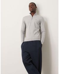Calvin Klein - Waffle Knit 1/4 Zip Jumper - Lyst