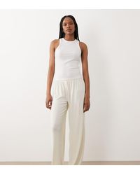 ASOS - Asos Design Tall Mix & Match Rib Wide Leg Pajama Pants - Lyst