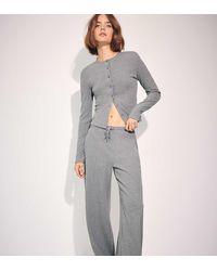 Stradivarius - Petite Soft-touch Ribbed Trousers - Lyst