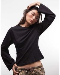 Monki - Contour Seam Long Sleeve Top - Lyst