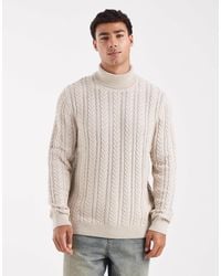 Jack & Jones - Premium Cable Knit Roll Neck Jumper - Lyst