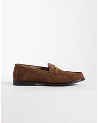 ASOS - – penny-loafer aus hellbraunem leder mit zierschnalle und trensen - Lyst