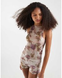 Motel - Co-ord Dudley Floral Sequin Top - Lyst
