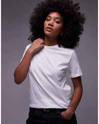 Mango - Round Neck T-shirt - Lyst