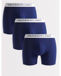 Polo Ralph Lauren - 3 Pack Of Stretch Cotton Boxer Briefs - Lyst