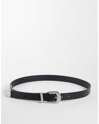 ASOS - Skinny Belt With Curve Buckle And Metal Tip - Lyst